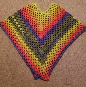 Handmade crochet poncho